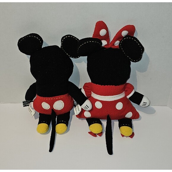 Disney Mickey & Minnie Mouse Pook A Looz 12" Plush Figure Set Pre-loved - Picture 2 of 4